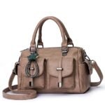Women's Blue Faux Leather Handbag – Stylish Large - Image 11