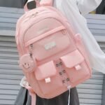 Waterproof Teen Girls Backpack with Pendant Coin Purse - Fashion