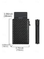 Men's RFID Blocking Carbon Fiber Pattern Wallet, Faux - Image 7