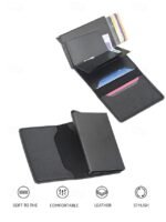 Men's RFID Blocking Carbon Fiber Pattern Wallet, Faux - Image 8