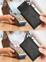 Men's RFID Blocking Carbon Fiber Pattern Wallet, Faux - Image 3