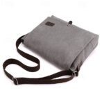 Men's Brown Canvas Messenger Bag with Adjustable Shoulder - Image 7