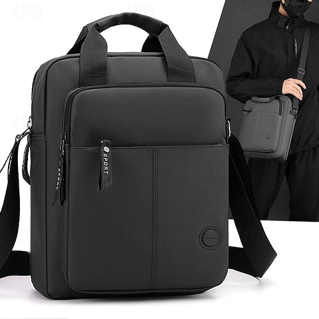 qerhsb1718257130514 Men's Black Water - Resistant Messenger Bag, Laptop - Image 1