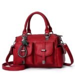 Women's Blue Faux Leather Handbag – Stylish Large - Image 9