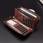 Men's Faux Leather Zipper Wallet with Multiple Card Slots