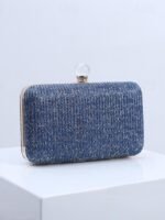 Elegant Straw Clutch Purse with Pearl Clasp - Stylish - Image 4